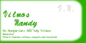 vilmos mandy business card